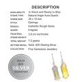 Incredible Iridescent Hues Angel Aura Quartz Gemstone Solid .Sterling .925 Silver Earrings