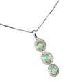 Deluxe  Unheated Rainbow Full Flash White Fire Opal Solid .925 Sterling Pendant Necklace