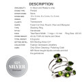 Exquisite Mixed Shapes Peridot Gemstone .925 Silver Stacking Ring Size 9.5