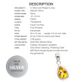 4 Cts Natural Citrine Gemstone Solid .925 Sterling Silver Pendant