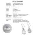 Natural Herkimer Diamond Gemstone Solid .925 Sterling Silver Earrings