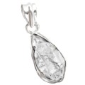 Natural Herkimer Diamond Solid .925 Sterling Silver Pendant