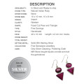 Modern Cherry Ruby Gemstone Set in Solid .925 Sterling Silver Earrings