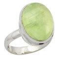 Beautiful 10.30 cts Scottish Moss Prehnite Gemstone  .925 Silver Ring Size 7 or O