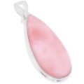Natural Peruvian Pink Opal Gemstone Solid .925 Sterling Silver Pendant