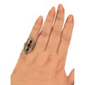 Handmade Black Onyx Gemstone .925 Silver Ring Size US 7.5  or UK P