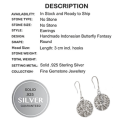 Indonesian Butterfly Fantasy Solid .925 Sterling Silver Earrings