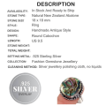Handmade New Zealand Abalone  925 Sterling Silver Ring Size 9.5