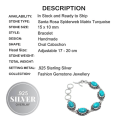 Handmade Sante Rosa Turquoise Gemstone .925 Silver Bracelet