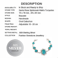 Handmade Sante Rosa Spiderweb Turquoise,  Gemstone 925 Silver Bracelet