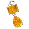 4 Cts Natural Citrine Gemstone Solid .925 Sterling Silver Pendant