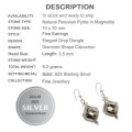Natural Peruvian Pyrite in Magnetite Gemstone Solid .925 Sterling Silver Earrings