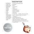 Faceted Morganite Gemstone .925 Sterling Silver Pendant