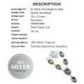 Beautiful Green Amethyst Gemstone  .925 Silver Necklace