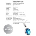 Handmade Blue Topaz Gemstone .925 Sterling Silver Pendant
