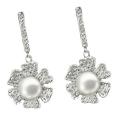 MINDBLOWING VALUE -Natural White Pearl, CZ  Solid .925  Sterling Silver Pendant Ring Earrings Set