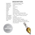 Dainty Handmade Faceted Citrine Pear Gemstone Pendant .925 Sterling Silver