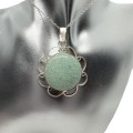 Natural Peruvian Amazonite .925 Sterling Silver Pendant