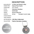 Handmade Natural Rose Quartz Gemstone .925 Silver Necklace