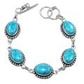 Absolutely Gorgeous Natural Spiderweb Turquoise,  Gemstone 925 Silver Bracelet