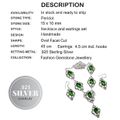 Faceted Peridot Gemstone .925 Silver Necklace and Earrings Set