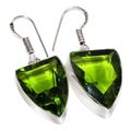 Handmade Peridot Gemstone .925 Silver Earrings