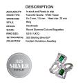 Handmade Tsavorite Quartz and White Topaz  .925  Sterling Silver Ring Size 8 OR Q