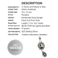 Handmade Antique Style Mixed Shapes Green Amethyst .925 Sterling Silver Pendant
