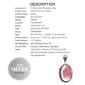 Handmade Aqua Pink Fire Topaz Gemstone .925 Sterling Silver Pendant