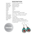 From Nepal-Handmade Natural Turquoise, Coral Gemstone Earrings