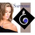 Natural Indian Sapphire Quartz Gemstone Solid .925 Sterling Silver Pendant