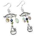 Swarovski Crystal Chandelier Fashion Earrings Silver Plated with Anti - Tarnish Treatment
