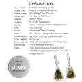 Rare Deluxe Natural Unheated Labradorite AAA White CZ Solid .925 Silver 14K White Gold Earrings