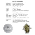 Rare Deluxe Natural Unheated Labradorite AAA White CZ Solid .925 Silver 14K White Gold Ring Size US
