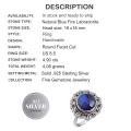4.9 Cts Natural Canadian Blue Labradorite Solid.925 Sterling Silver Ring Size 8.5 or Q1/2