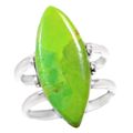 Natural Mohave Green Turquoise Gemstone in Solid 925  Sterling Silver Size 8 or Q