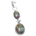 Natural Ruby Zoisite Set in  925 Sterling Silver Pendant