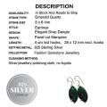 Emerald Quartz Faceted Marquise Gemstone 925 Silver Earrings