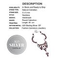 Handmade Natural Carnelian Gemstone  .925 Sterling Silver Necklace