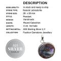 Natural Round Labradorite Gemstone  .925 Sterling Silver Pendant