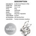 Beautiful Statement White Topaz  .925 Silver Adjustable Ring