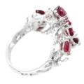 6.29 ct Genuine Blood Red Ruby .925 Solid S/ Silver Ring Size 8 or Q