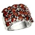 41.81 cts Natural Mozambique Garnet Solid 925 Sterling Silver Ring Size 5.5 - Resizable