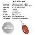 Shimmery Sun Sitara Goldstone, River Pearl .925 Silver Pendant