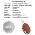 Shimmery Oval Sun Sitara Goldstone Gemstone .925 Silver Pendant