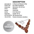 Handmade One-of-a-Kind Shimmery Sun Sitara Goldstone Gemstone .925 Silver Necklace