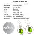 Gorgeous Antique Style Peridot .925 Silver Earrings