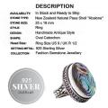 Handmade New Zealand Abalone  925 Sterling Silver Ring Size US 9 or UK R 1/2