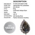Natural Luminescent Labradorite Gemstone.925 Silver Ring Size US 10