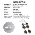 Natural Mixed Shapes Fiery Labradorite and Black Spinel  925 Sterling Silver Earrings